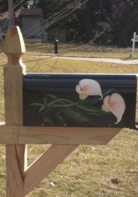 Calla Lilies mailbox